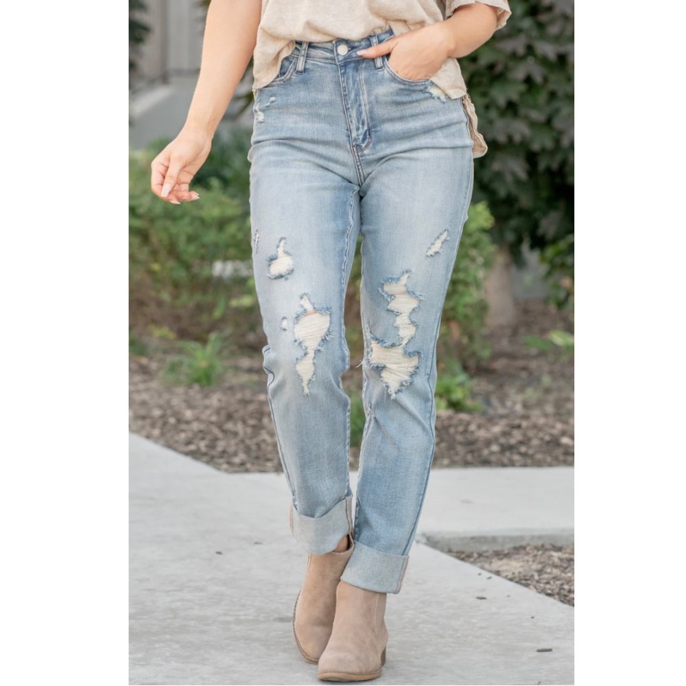 Judy Blue Eastpointe High Waist Boyfriend Jeans Size 26